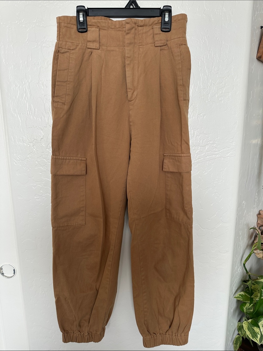 stradivarius Brown Cargo Jogger Trousers